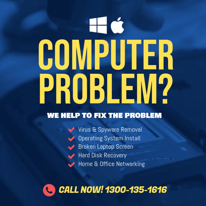 Computer Repaire Post Computer Laptop Repair Specialist Template | PosterMyWall
