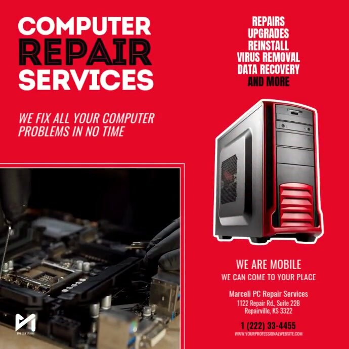 Computer Laptop Service & Repairs Ad Template | PosterMyWall