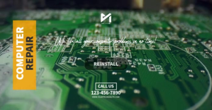 Computer Repair Facebook Ad Video IT Support PC Repair Service Promo template