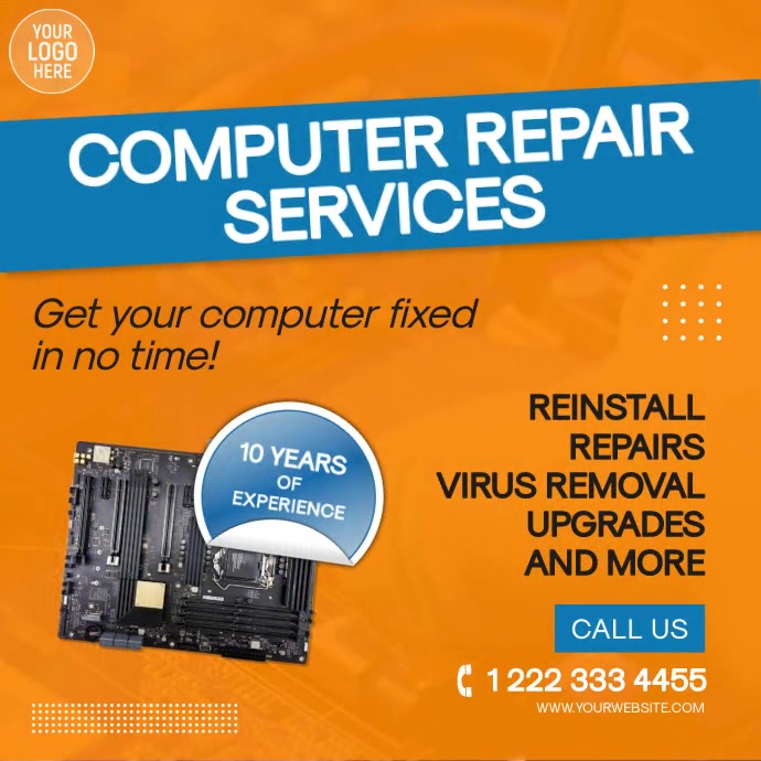 Copy of Computer Laptop Service & Repairs Video Ad PosterMyWall