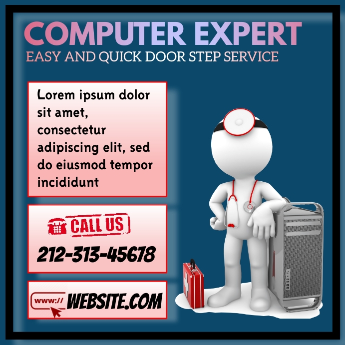 Computer maintenance service flyer template | PosterMyWall