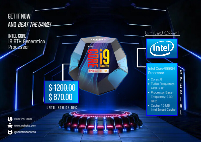 Computer Processor Template | PosterMyWall