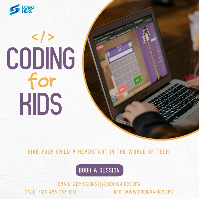 Copy of Computer Programing Coding classes for kids | PosterMyWall