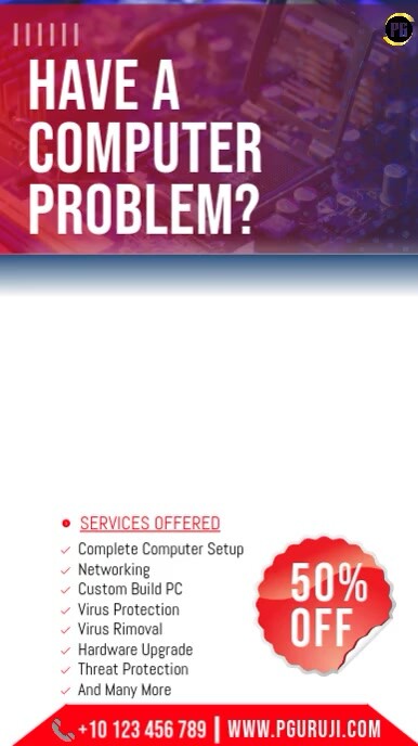 computer repair ad Template | PosterMyWall