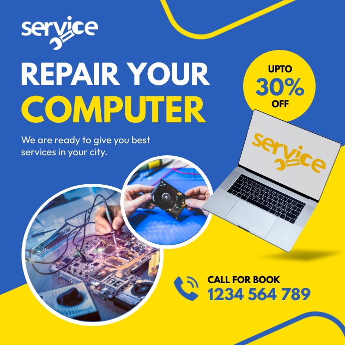 Computer Repair ad Template | PosterMyWall