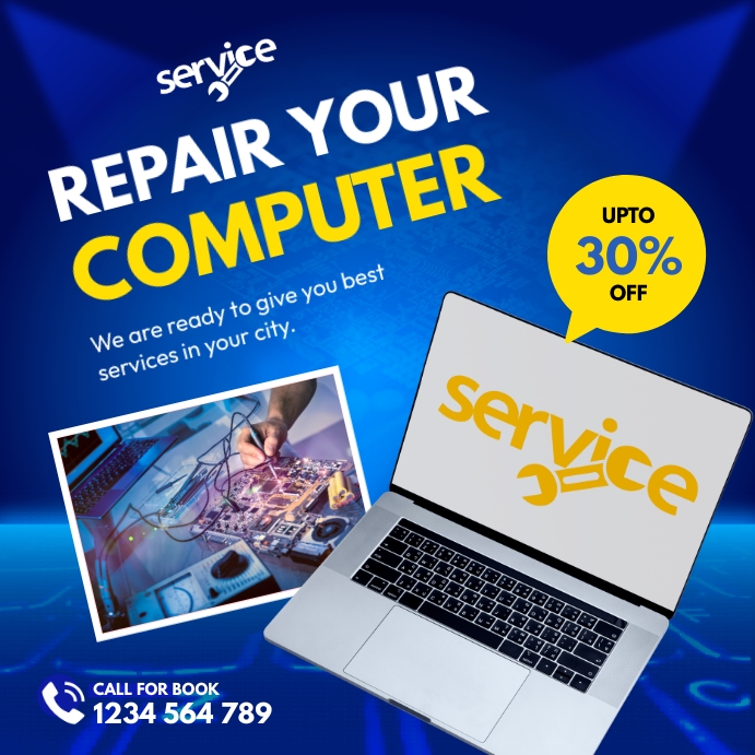 Copia de Computer Repair ad | PosterMyWall