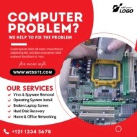 Computer Repair Ad Social Media Post Template | PosterMyWall