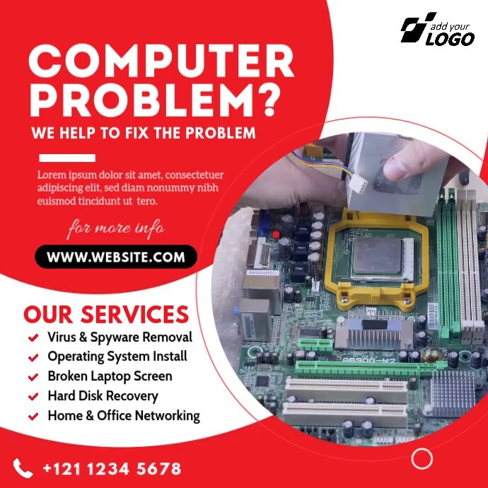 Computer Repair Ad Template | PosterMyWall