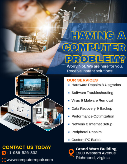 Copy of Computer Repair Ad Flyer | PosterMyWall