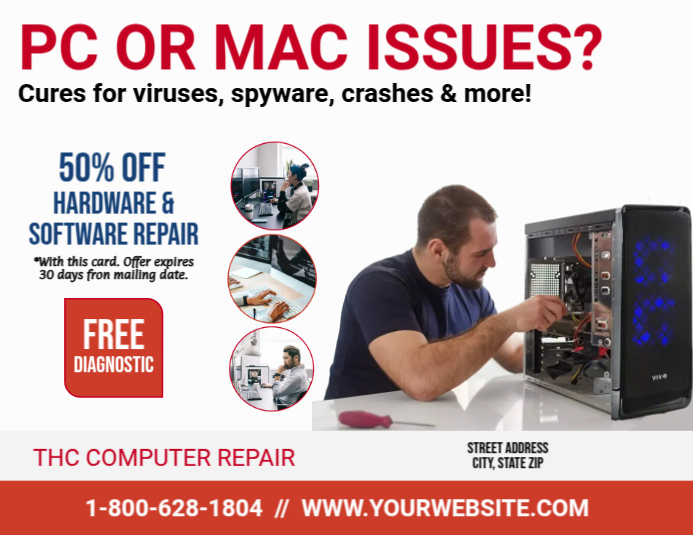 Computer Repair Ads Template | PosterMyWall