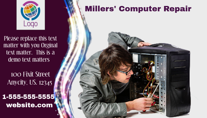 Computer Repair Business Card Template | PosterMyWall