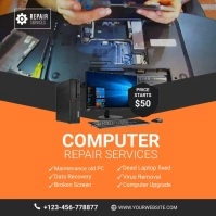 computer repair Instagram na Post template