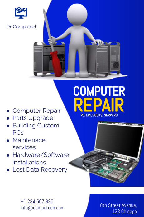 computer repair Template | PosterMyWall