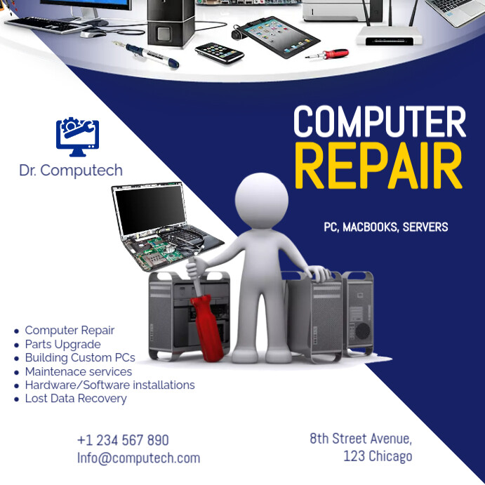 computer repair Template | PosterMyWall
