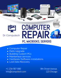 Computer Repair Poster Examples computer repair Template | PosterMyWall