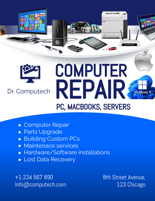 computer repair Template | PosterMyWall