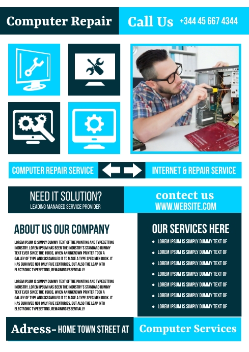 Computer Repair Template PosterMyWall