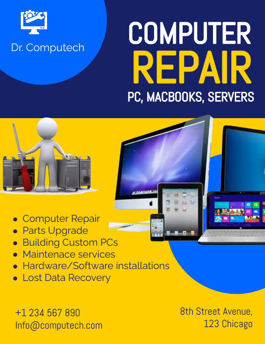 Copy of computer repair | PosterMyWall
