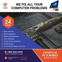 computer repair Cuadrado (1:1) template