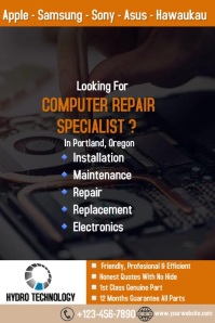 Computer Repairing Poster Computer Repair Template | PosterMyWall