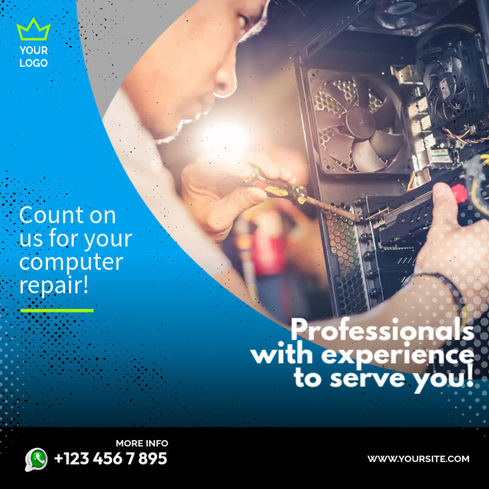Computer Repaire Post computer repair Template | PosterMyWall
