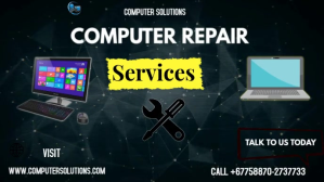 Black Computer Repair Services Facebook-covervideo Template