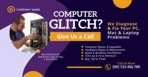 Computer Repair Facebook Shared Image template