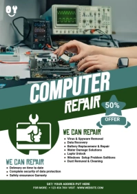 Computer Repair Flyer A5 template
