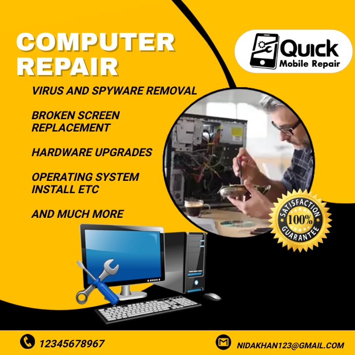 computer repair flyer Template | PosterMyWall