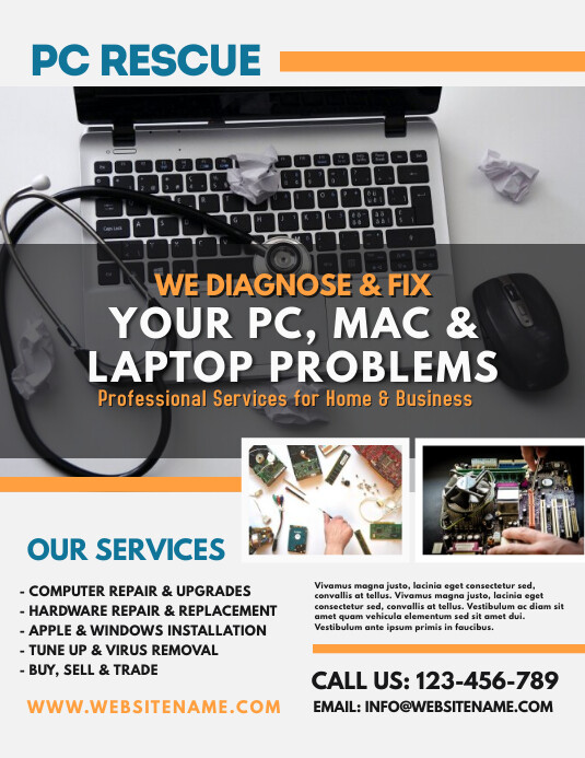 Computer Repair Flyer Template | PosterMyWall