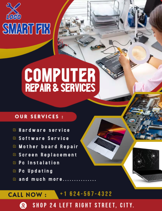 Computer Tech Flyer Computer Repair Flyer Template PSD By Industrykidz