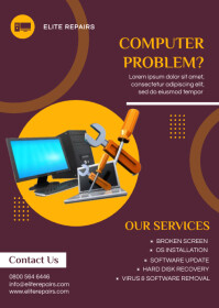 computer repair flyer Template | PosterMyWall