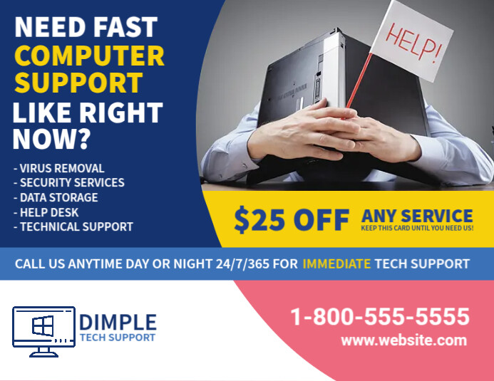 Image 4 for Computer Repair Flyer Word Template