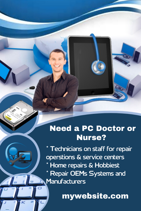 Computer Reparing Poster Computer Repair Template | PosterMyWall