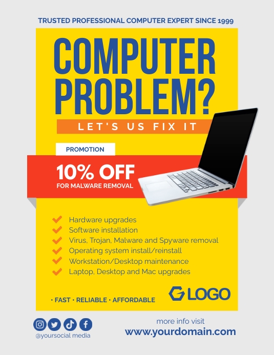 Computer Repair Flyer Template | PosterMyWall