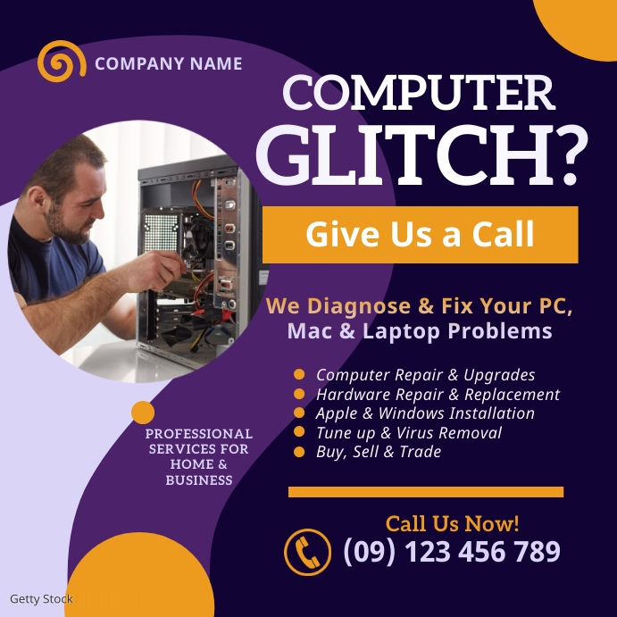 Computer Repair Instagram Post Template | PosterMyWall