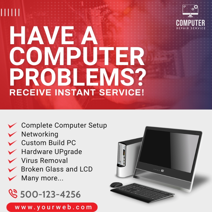 Computer Repair Instagram Post. Template | PosterMyWall