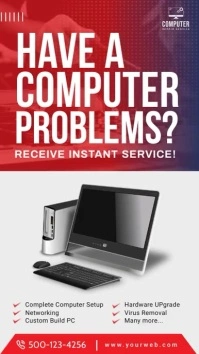 Computer Repair Instagram Reels Post template