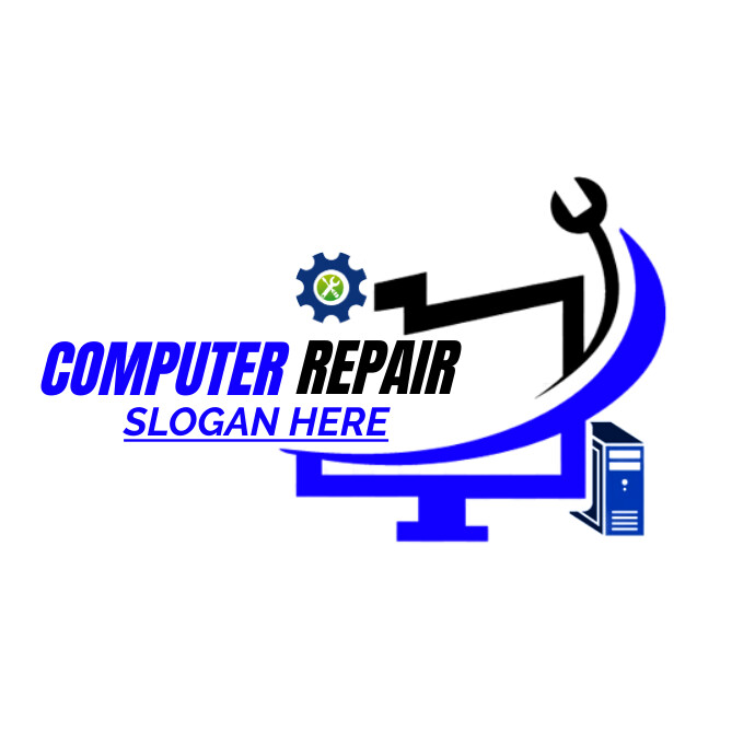 computer repair logo, Technology logo Template | PosterMyWall