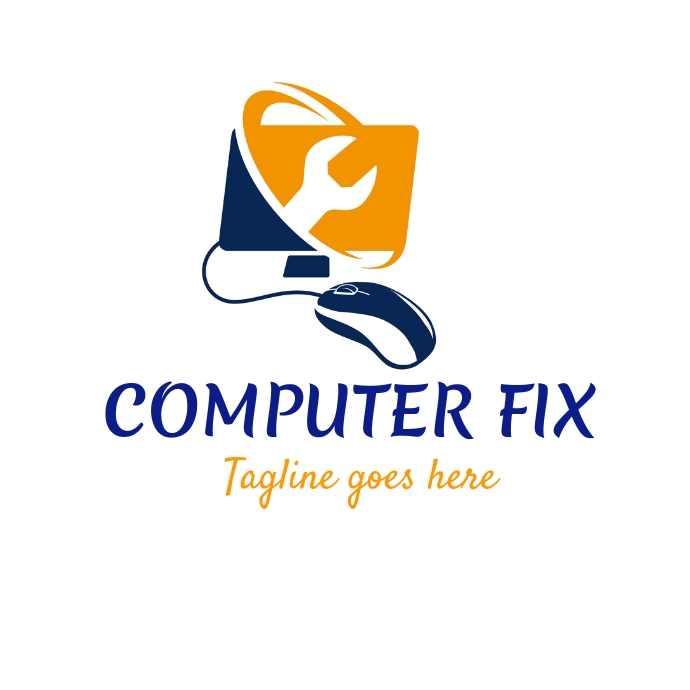 Computer repair logo,icon,computer,laptop Logotyp template