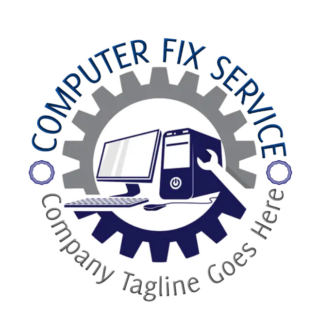 Computer repair logo,icon,computer,laptop template