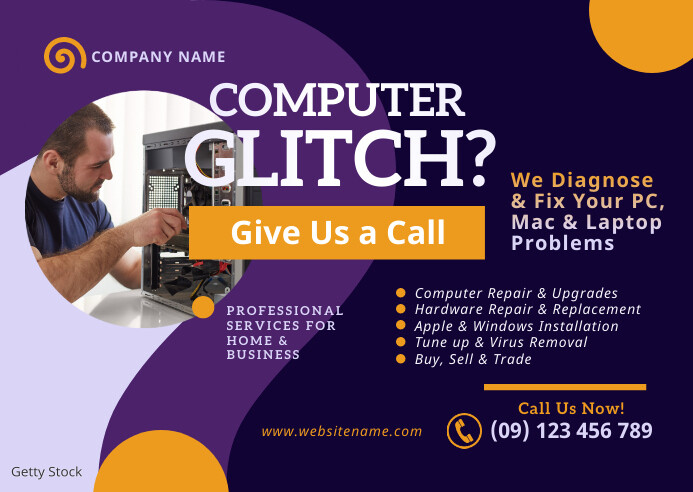 Computer Repair Postcard Template | PosterMyWall
