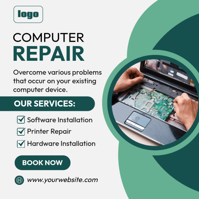 Computer Fixing Poster Copy of Computer Repair poster | PosterMyWall