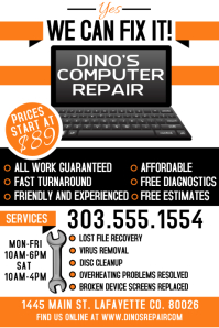 Image 5 for Computer Repair Flyer Word Template