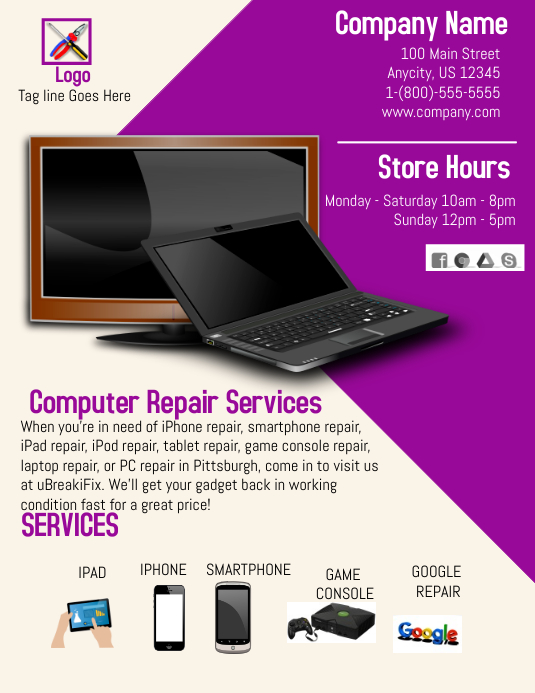 Computer Repair Template | PosterMyWall