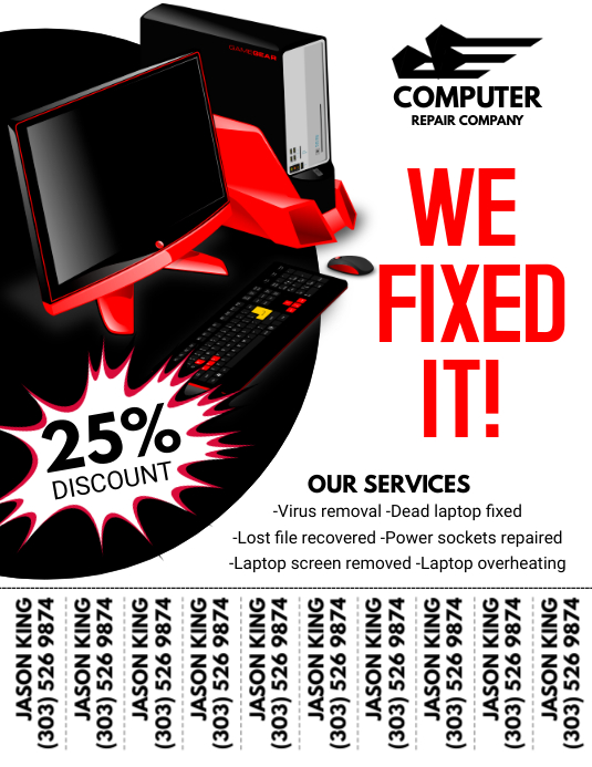 Computer Repair Flyer Template | PosterMyWall