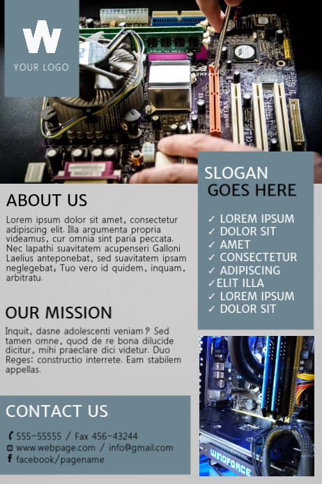 Computer Reparing Poster Computer Repair Flyer Template | PosterMyWall