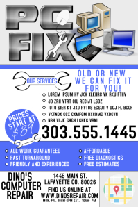 Computer Repair Poster Examples Device Repair Template | PosterMyWall