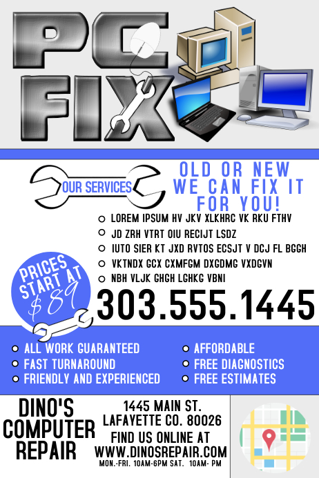 Computer Repair Template | PosterMyWall