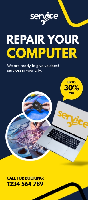 Computer Repair Rack Card Template | PosterMyWall